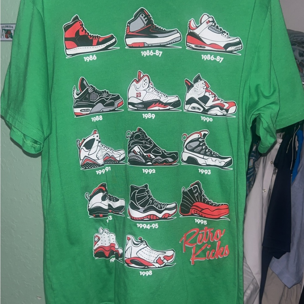 Green Retro Kicks Graphic T-Shirt